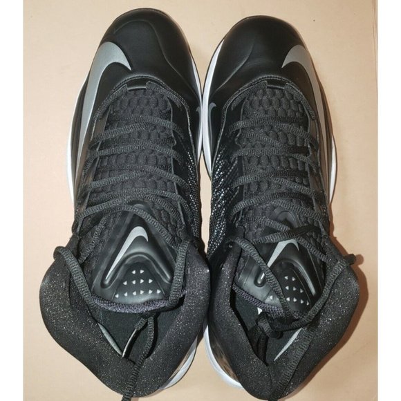 NIKE ZOOM CODE ELITE 3/4 SHARK RUBBER CLEATS FOOTBALL BLACK MEN\'S SIZE 12.5 NWOB